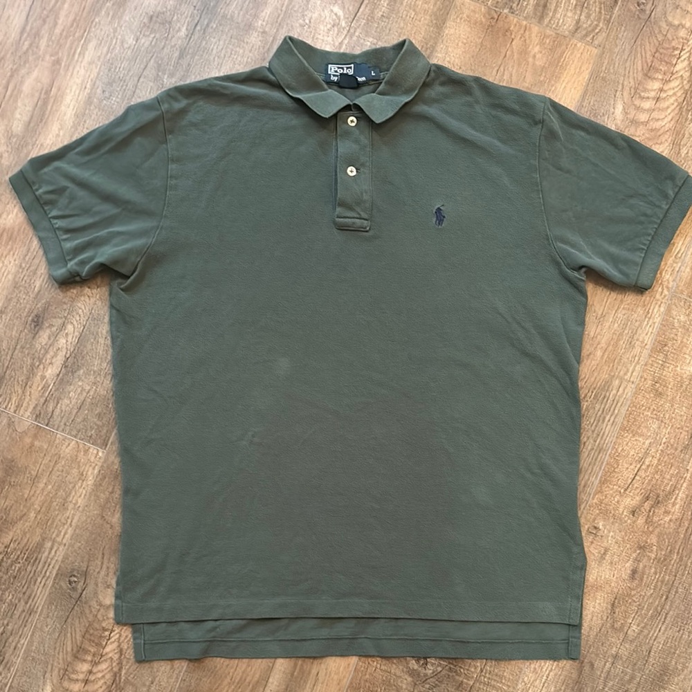 Polo by Ralph Lauren Men’s Green Cotton Polo Shirt Size L‎